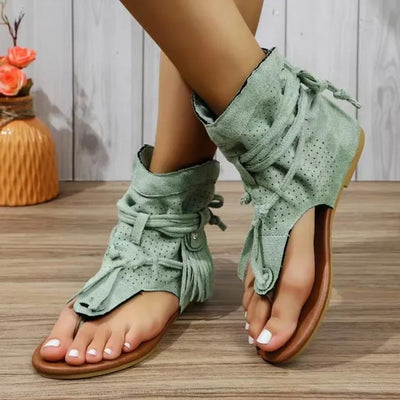 Emeline Retro Vintage Suede Women’s Sandals