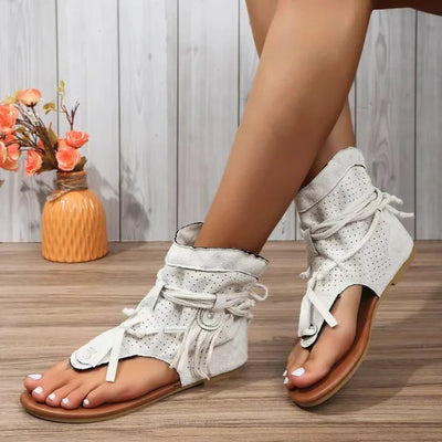 Emeline Retro Vintage Suede Women’s Sandals