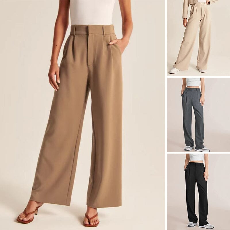 High-Waisted Wide-Leg Tailored Pants for Women