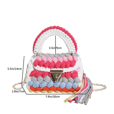 Colorful Rainbow - Crochet Handbag