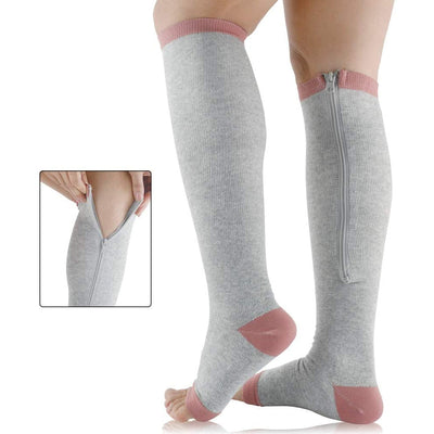 Support Compression Stockings with Zipper | Easy-to-Wear Support for Better Circulation