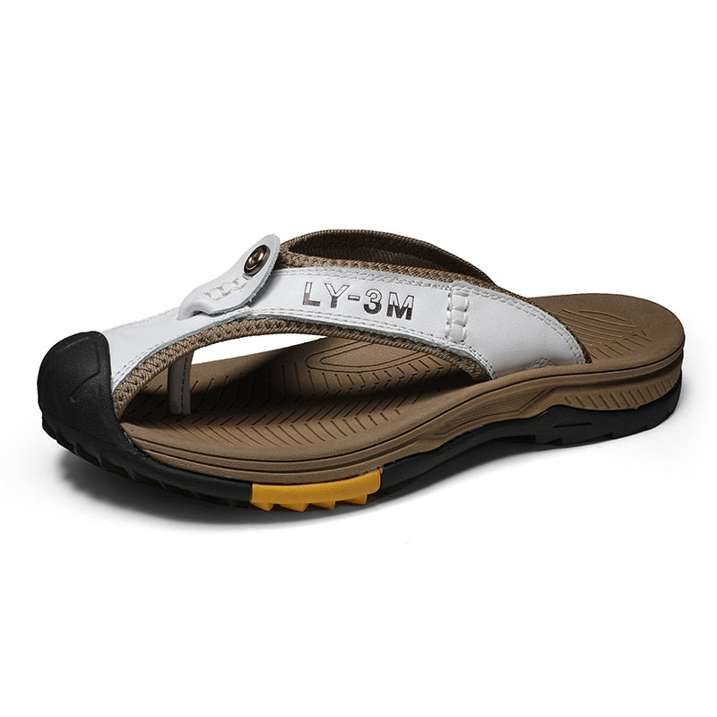 Leo Leather Slippers | Men's Leather Slip-On Footwear