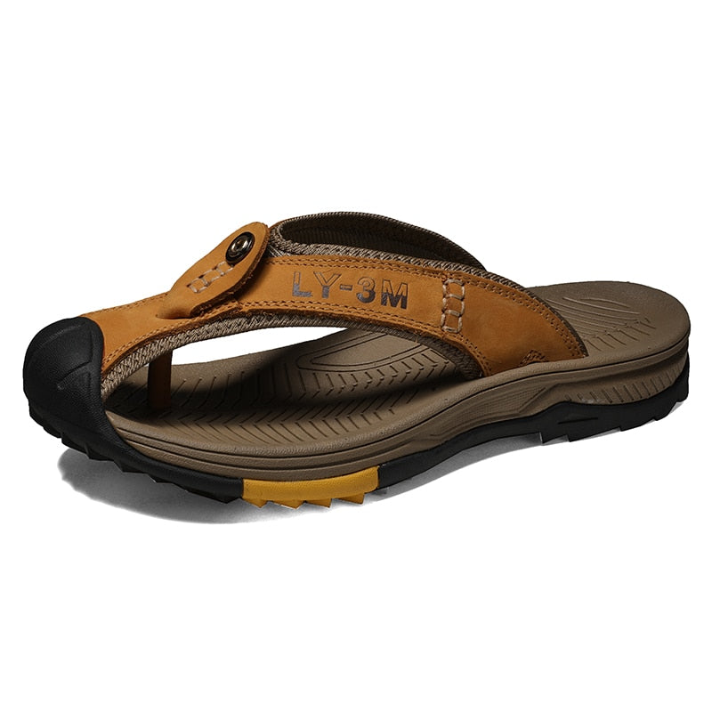 Leo Leather Slippers | Men's Leather Slip-On Footwear