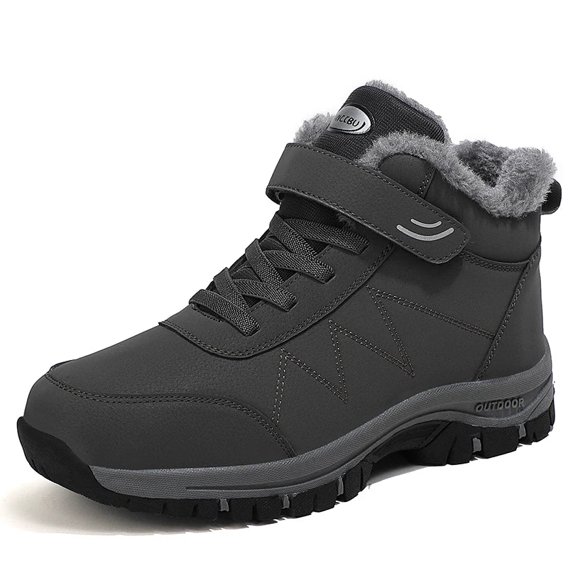 Women's Winter Hiking Boots - Warm Waterproof Ankle Boots with Grip Sole