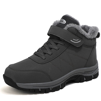 Women's Winter Hiking Boots - Warm Waterproof Ankle Boots with Grip Sole