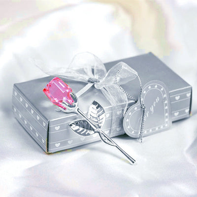 Valentine Gift for Her | Elegant Glass Rose with Beautiful Gift Box