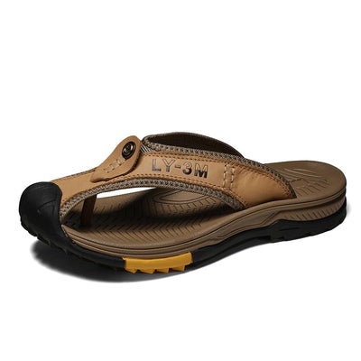 Leo Leather Slippers | Men's Leather Slip-On Footwear