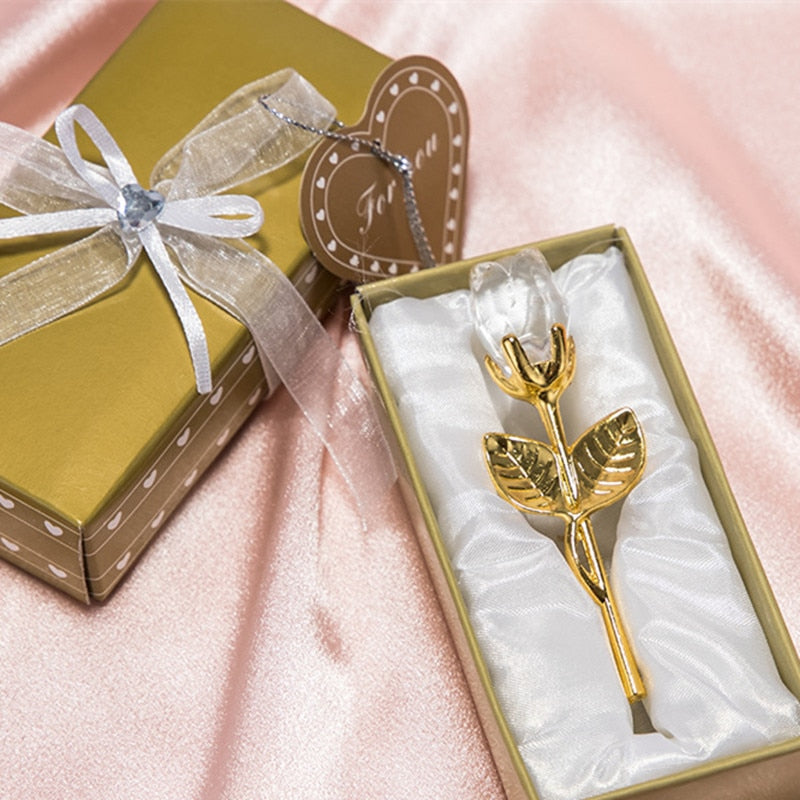 Valentine Gift for Her | Elegant Glass Rose with Beautiful Gift Box