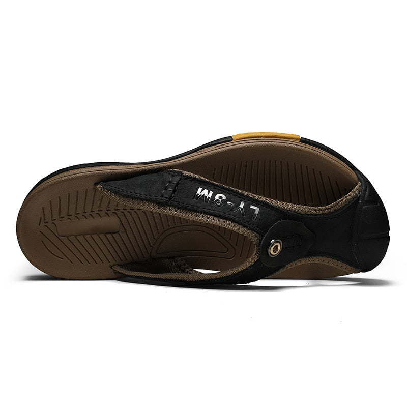 Leo Leather Slippers | Men's Leather Slip-On Footwear