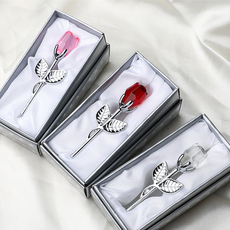 Valentine Gift for Her | Elegant Glass Rose with Beautiful Gift Box