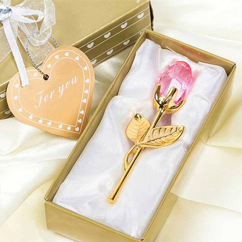 Valentine Gift for Her | Elegant Glass Rose with Beautiful Gift Box