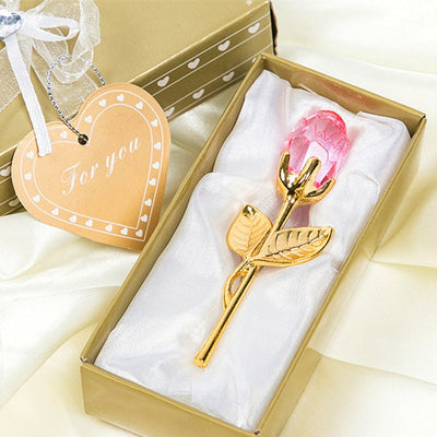 Valentine Gift for Her | Elegant Glass Rose with Beautiful Gift Box