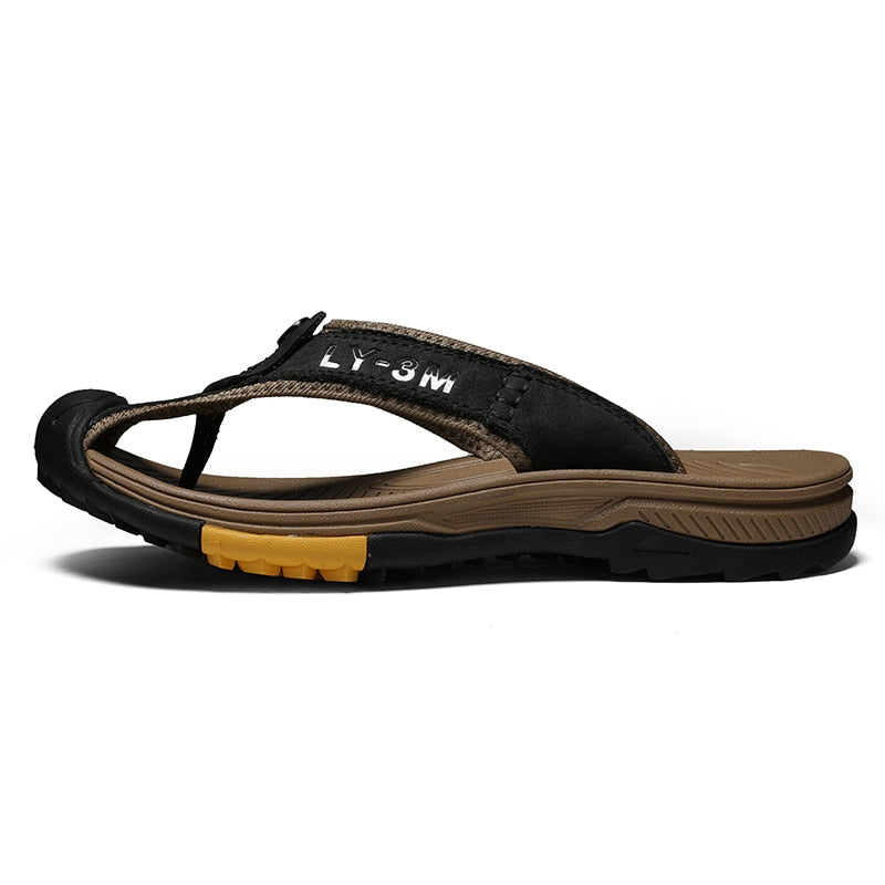 Leo Leather Slippers | Men's Leather Slip-On Footwear