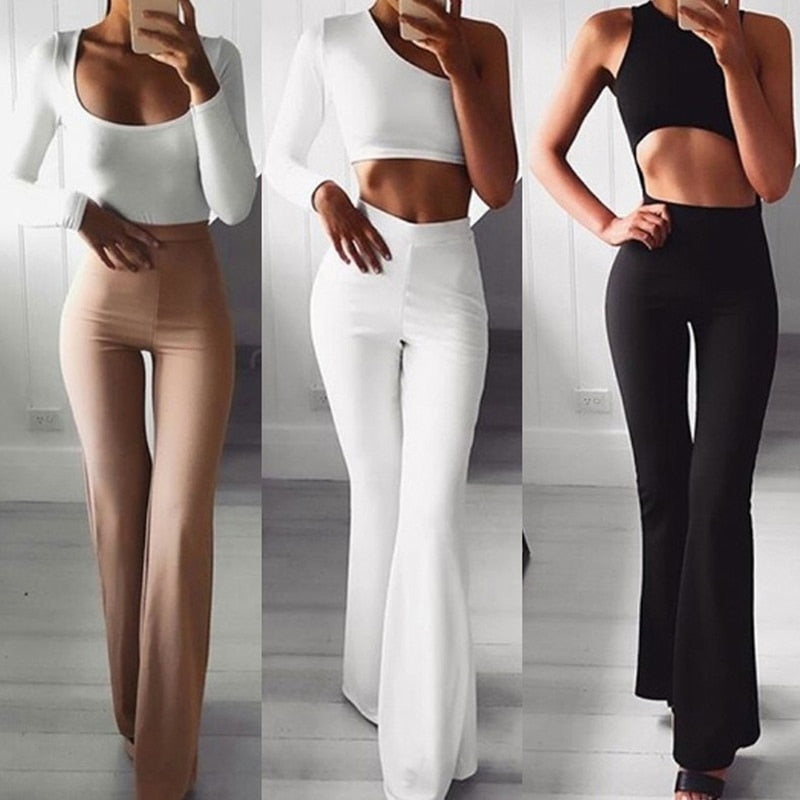 Fleur Flared Pants | Elegant High-Waist Women's Trousers