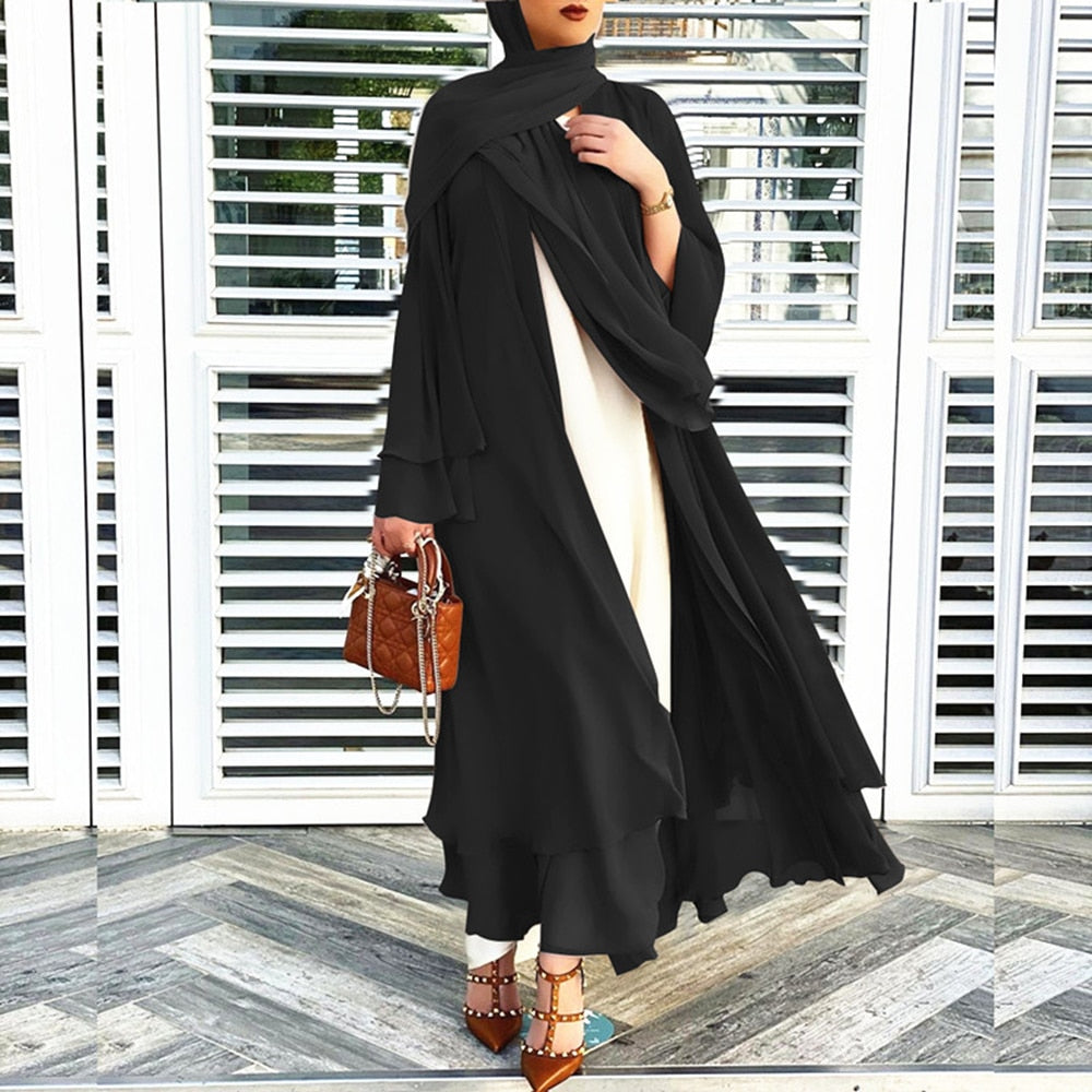 Open Amina Abaya with Hijab | A Beautiful & Airy Abaya for Women