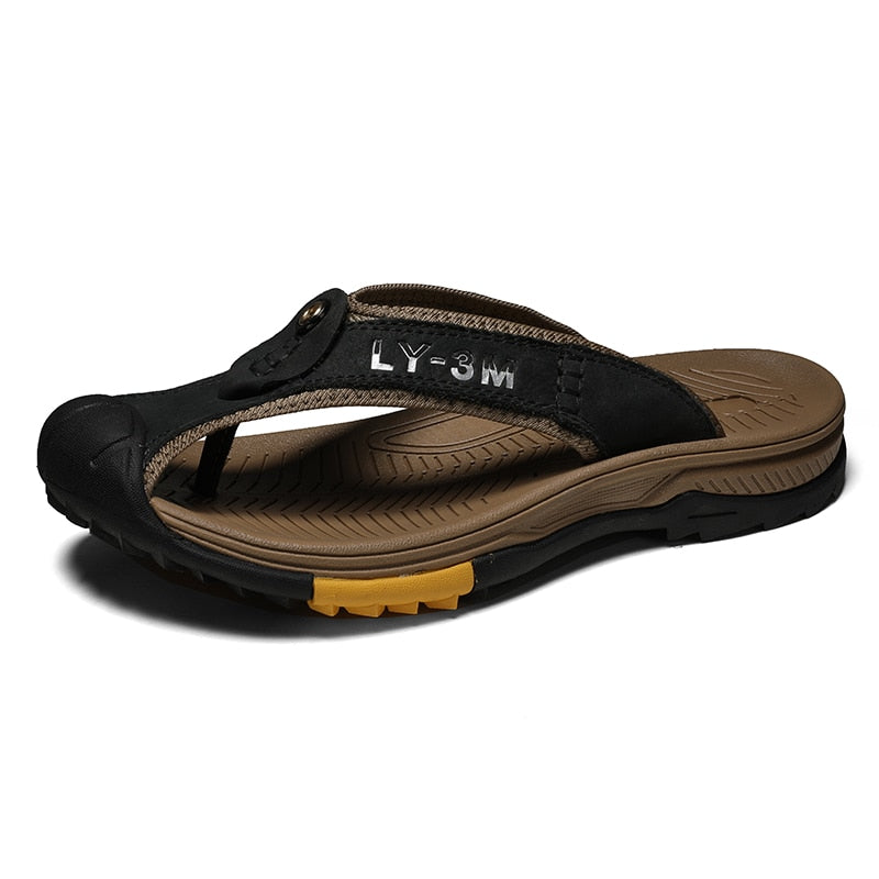 Leo Leather Slippers | Men's Leather Slip-On Footwear