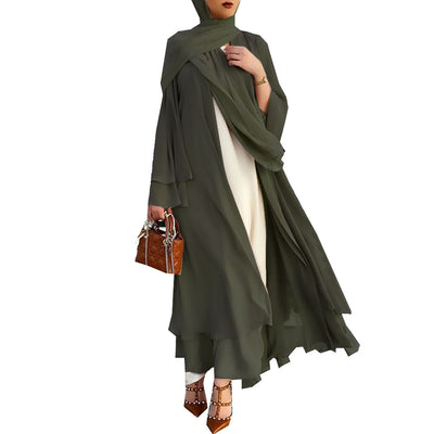 Open Amina Abaya with Hijab | A Beautiful & Airy Abaya for Women