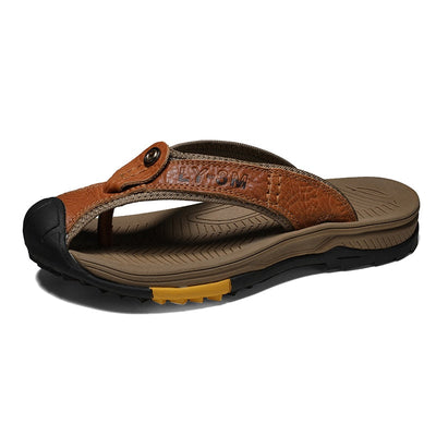 Leo Leather Slippers | Men's Leather Slip-On Footwear