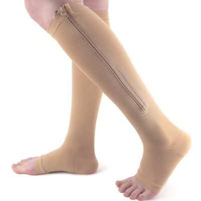 Support Compression Stockings with Zipper | Easy-to-Wear Support for Better Circulation