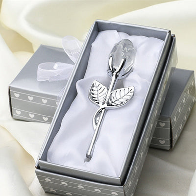 Valentine Gift for Her | Elegant Glass Rose with Beautiful Gift Box