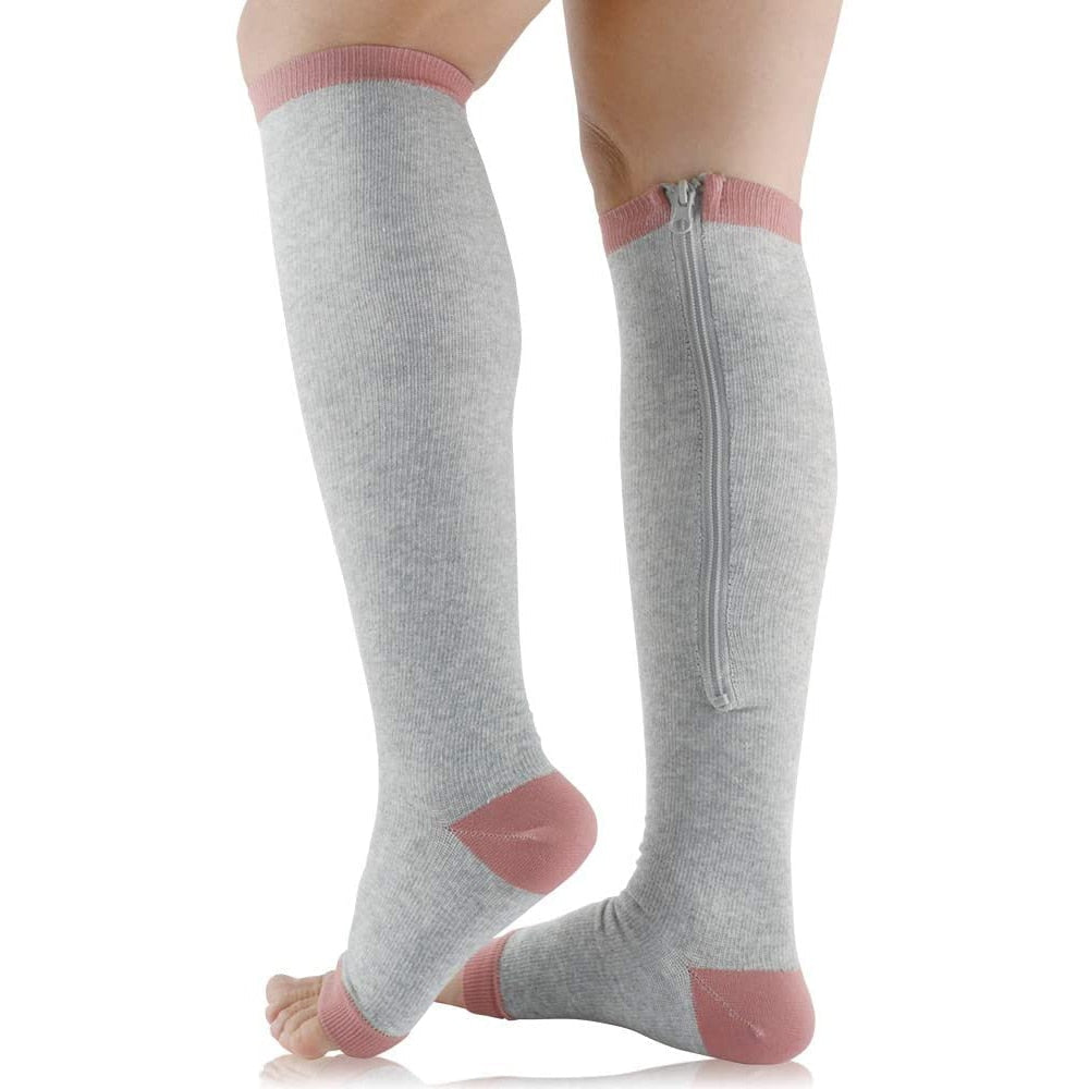 Support Compression Stockings with Zipper | Easy-to-Wear Support for Better Circulation