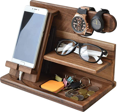 Wooden Phone Docking Station | Premium Organizer for Your Essentials