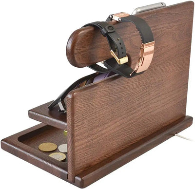 Wooden Phone Docking Station | Premium Organizer for Your Essentials