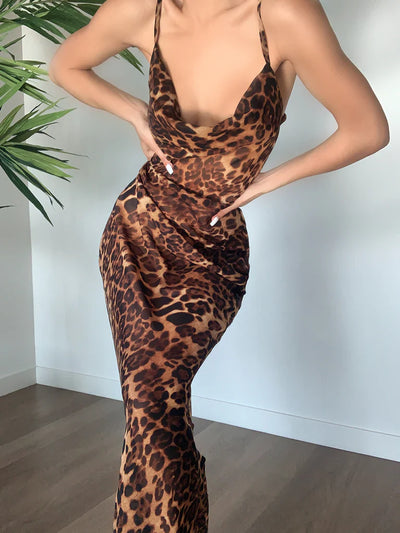 Cataleya – Elegant  Leopard Print Dress for a Sophisticated Look