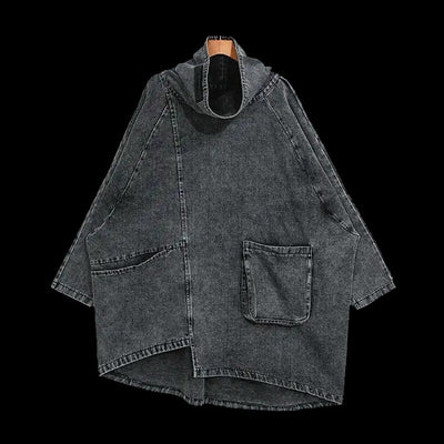 SOLARGARDEN Denim Oversized Pullover