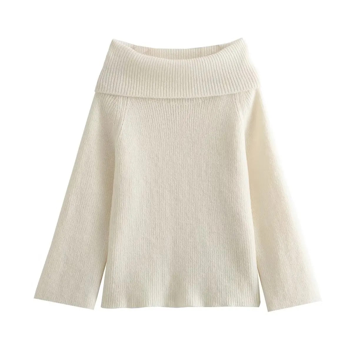 Amanda Off-The-Shoulder Sweater – Cozy Elegance with a Flattering Silhouette