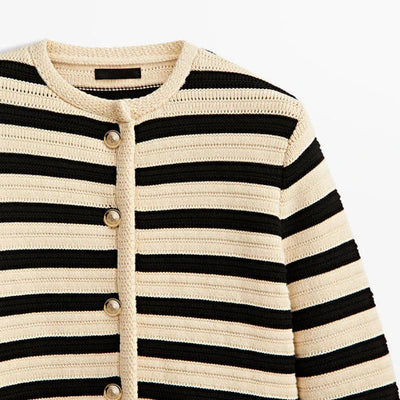 Vanessa | Cozy Striped Cardigan for Everyday Comfort and Style