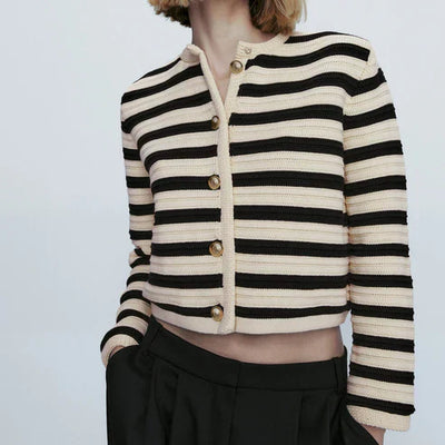 Vanessa | Cozy Striped Cardigan for Everyday Comfort and Style