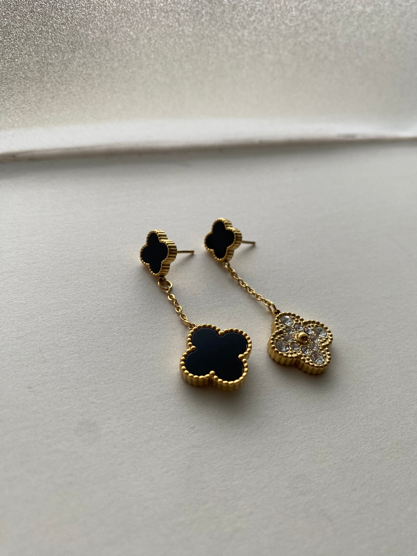 Clover Earrings with Diamonds | Elegant 4-Leaf Design