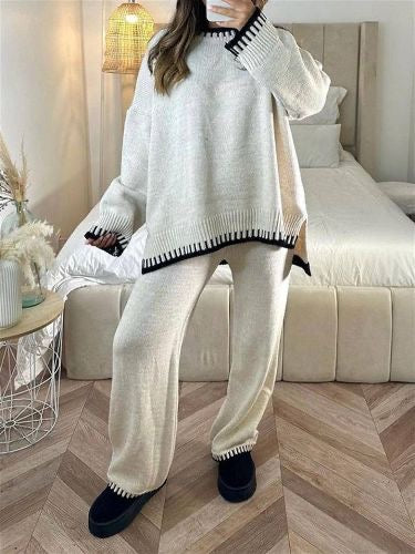 Nomi™ Comfy Set | Stylish Knit Sweater & Wide-Leg Pants for Everyday Comfort