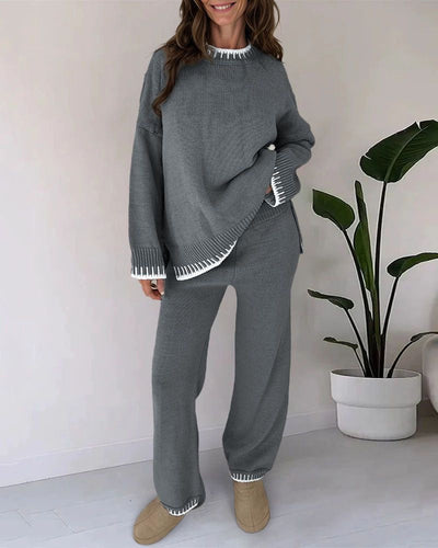 Nomi™ Comfy Set | Stylish Knit Sweater & Wide-Leg Pants for Everyday Comfort