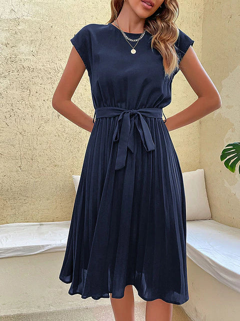 ALIA™ | Women's Knee-Length Summer Dress with Bow Belt