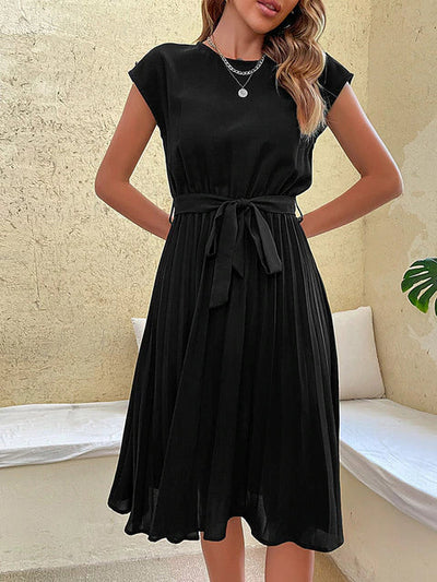 ALIA™ | Women's Knee-Length Summer Dress with Bow Belt