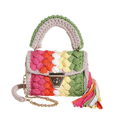 Colorful Rainbow - Crochet Handbag