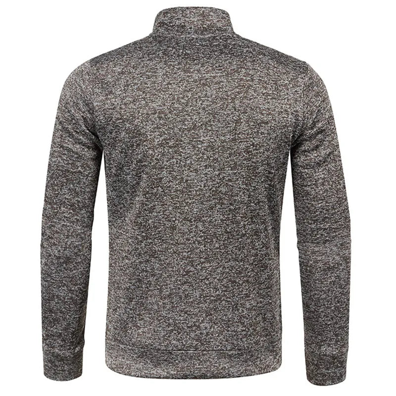 Men’s Turtleneck Sweater with Zipper | Versatile & Stylish Half-Zip Design