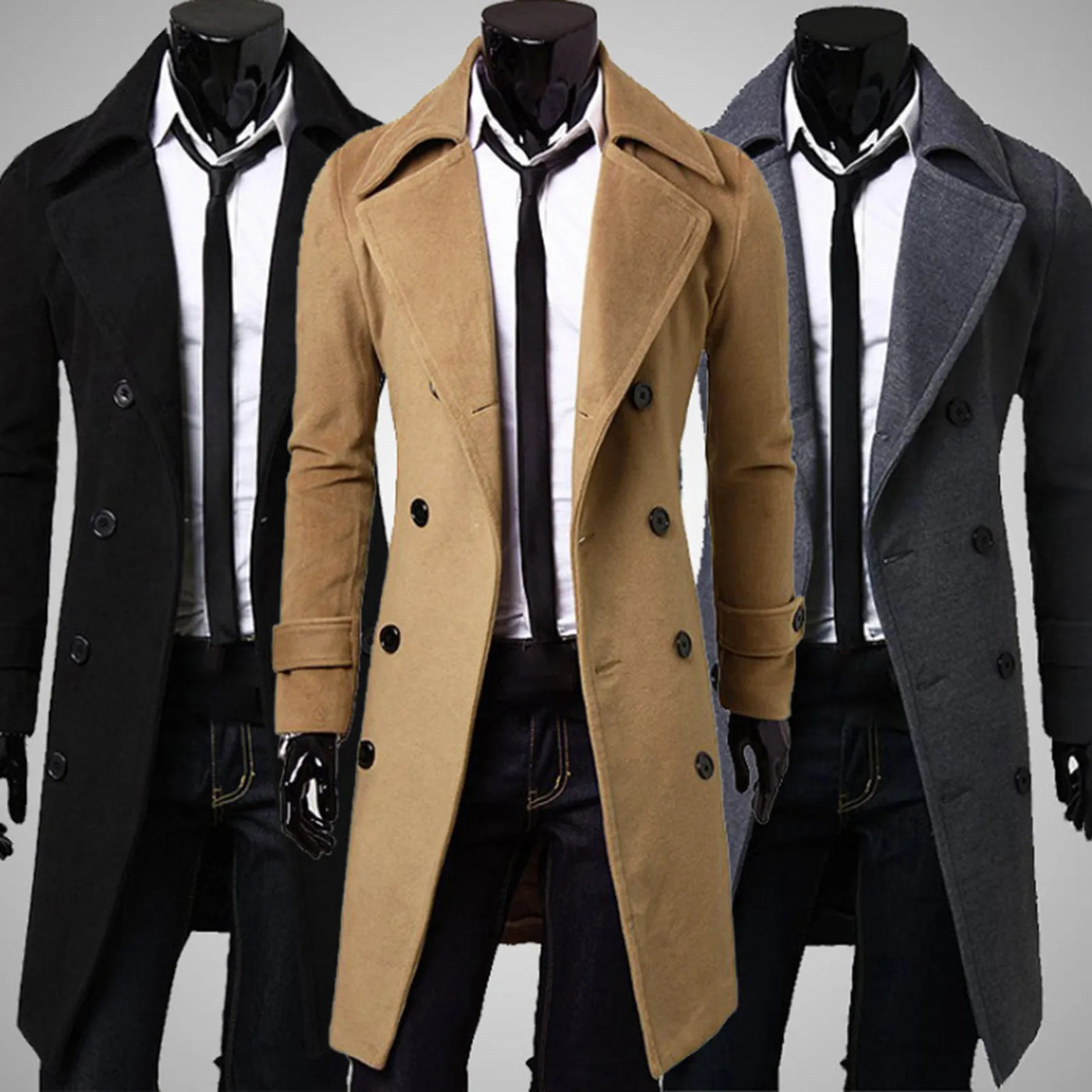 British Trench Coat | Classic Double-Breasted Coat with Tailored Fit