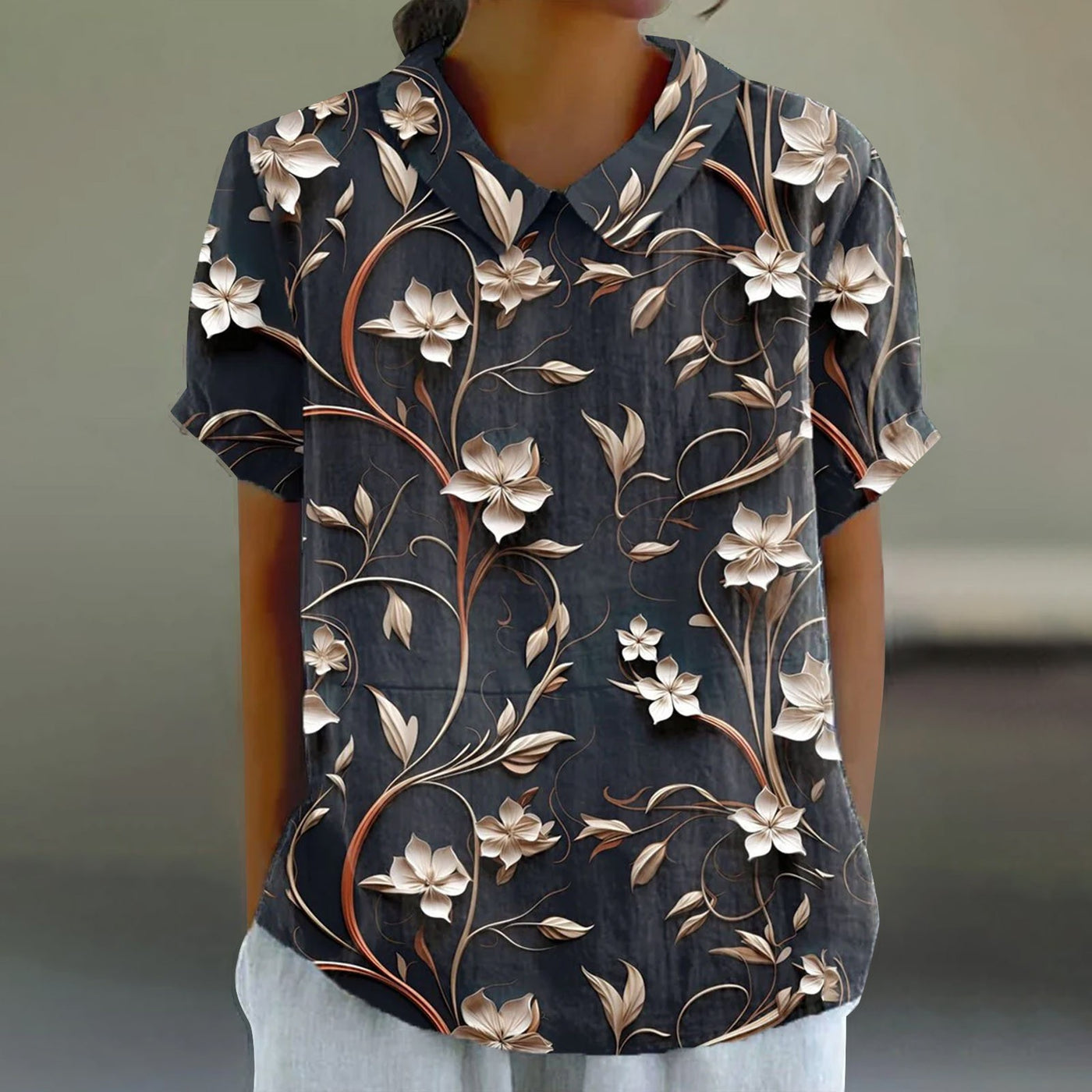 Kate Floral Handcrafted Blouse