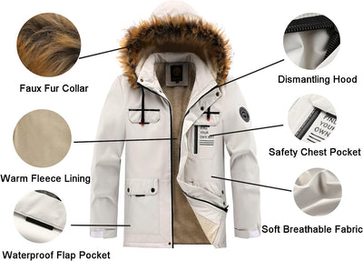 Winter Parka with Fleece Lining | Windproof Jacket with Hood