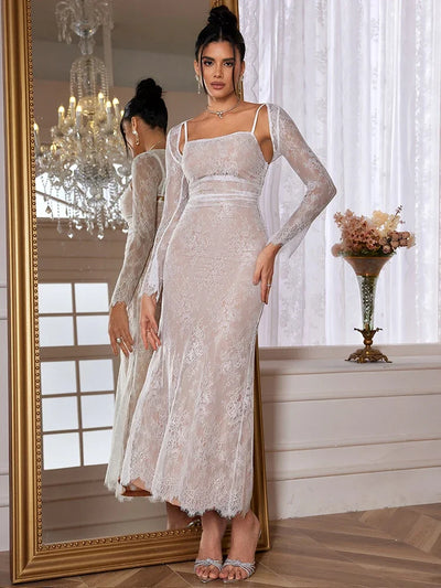 Elegant Lace Women Dress