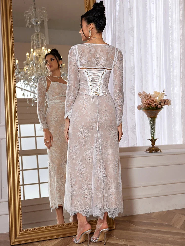 Elegant Lace Women Dress