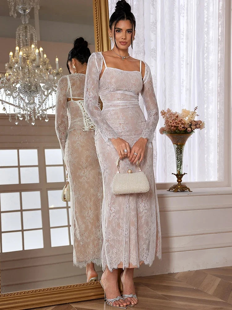 Elegant Lace Women Dress