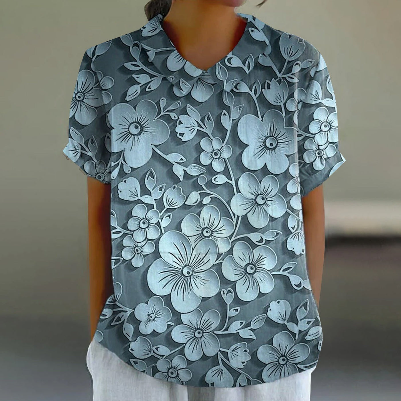 Kate Floral Handcrafted Blouse