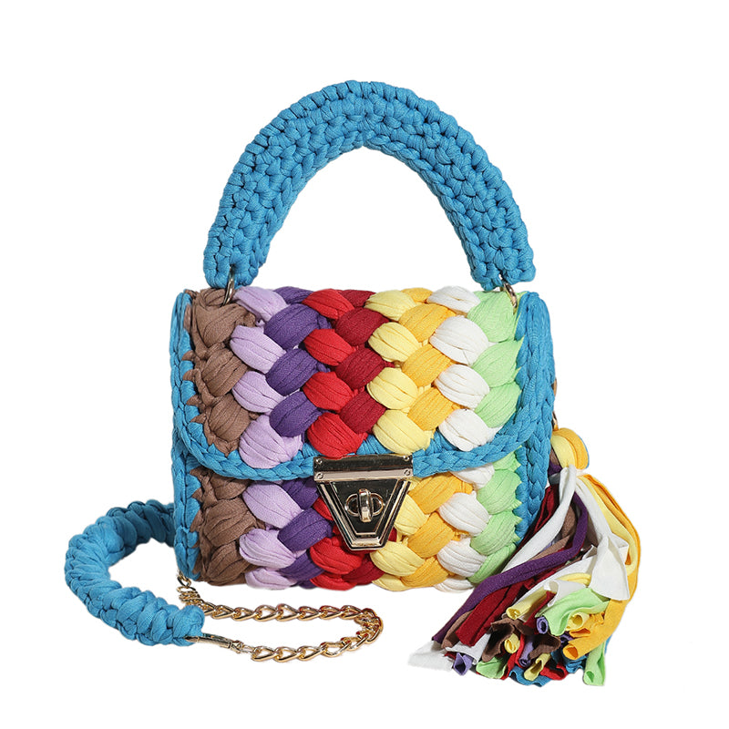 Colorful Rainbow - Crochet Handbag