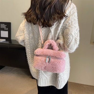 Lamb Wool Plush Women's Handbag