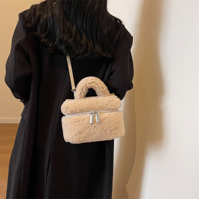 Lamb Wool Plush Women's Handbag