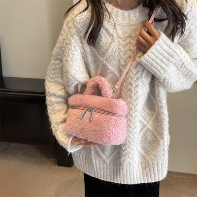 Lamb Wool Plush Women's Handbag